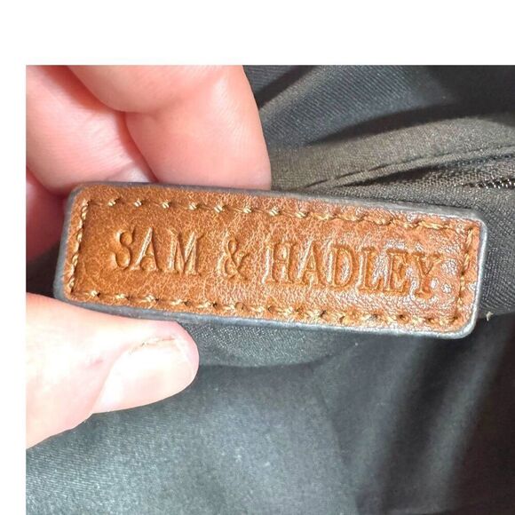 Sam & Hadley Brown Vegan Leather Tote Bag Purse Braided Straps & Outer Pocket - Picture 2 of 8